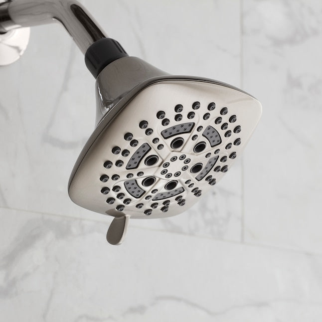 Allen + Roth Marchele Brushed Nickel Bathroom Sink Faucet, Drain and Shower Head (Brush Nickel)