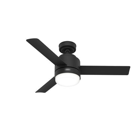 Hunter Fans - Gilmour Outdoor with LED Light and Remote Control 44 inch Matte Black - Matte Black | Item 51844