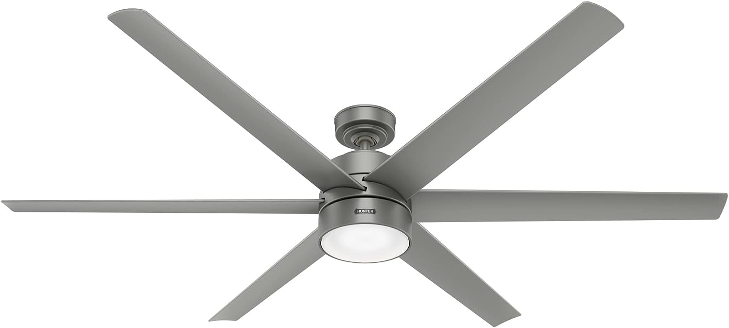 Hunter Fans - Solaria Outdoor with LED Light 60 inch (Matte Silver - Item 59625)