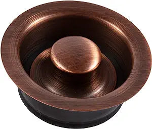 SinkSense 3.5" Disposal Flange Drain with Stopper, Antique Copper
