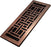 Decor Grates AJH412-RB Oriental Floor Register, 4x12 Inches, Rubbed Bronze Finish
