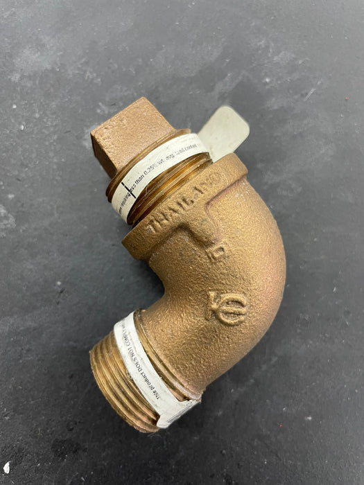 1” Brass 90 St Elbow + Plug
