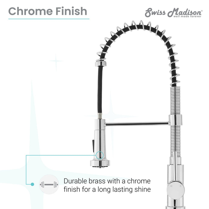Nouvet Single Handle, Pull-Down Kitchen Faucet in Chrome