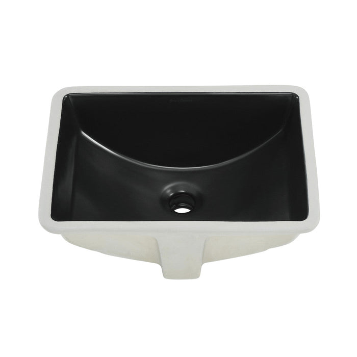 Plaisir 18.5 Rectangular Under-Mount Bathroom Sink (Black)