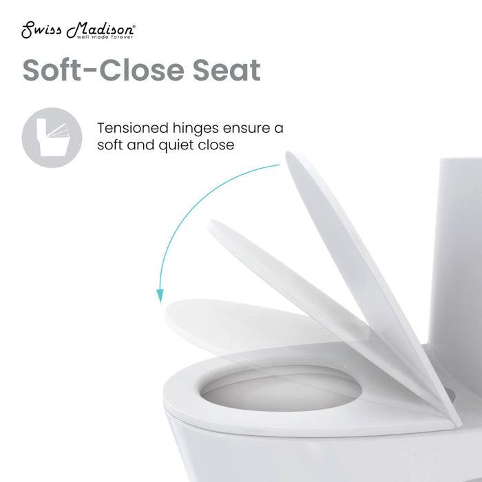 St. Tropez Two-Piece Elongated Toilet Vortex™ Dual-Flush 1.1/1.6 gpf (Chrome Hardware)