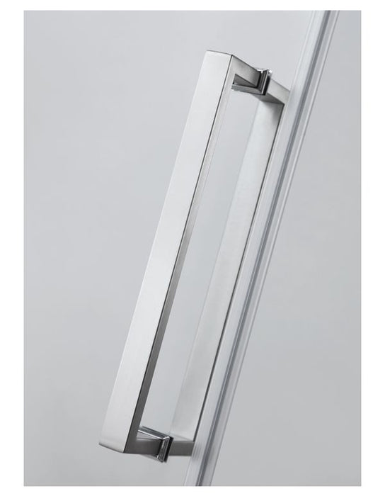 FRAMELESS SHOWER DOOR (8MM)THICK TEMPERED GLASS 60"W X 76"H Chrome