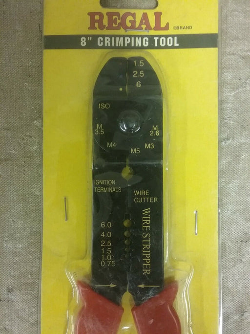 Regal 8" Crimper Stripper Pliers Cutters Wire Stripping 19815 Insulated Handle