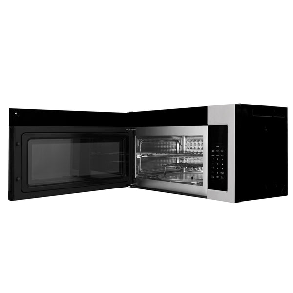 Products ZLINE 30" 1.5 cu. ft. Over the Range Microwave in Stainless Steel with Modern Handle and Set of 2 Charcoal Filters (MWO-OTRCF-30)