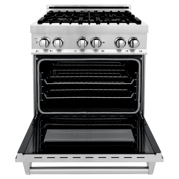 ZLINE 30" 4.0 cu. ft. Electric Oven and Gas Cooktop Dual Fuel Range with Griddle in Stainless Steel (RA-GR-30)