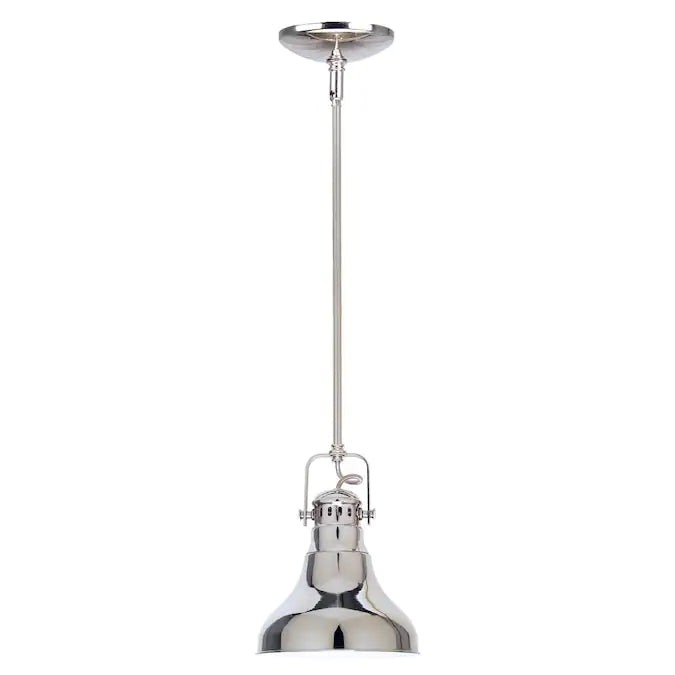 allen + roth Polished Nickel Transitional Dome Mini Pendant Light