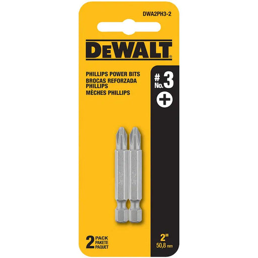 DEWALT 2-in #3 Set Steel Hex Shank Screwdriver Bit (2-Piece)
