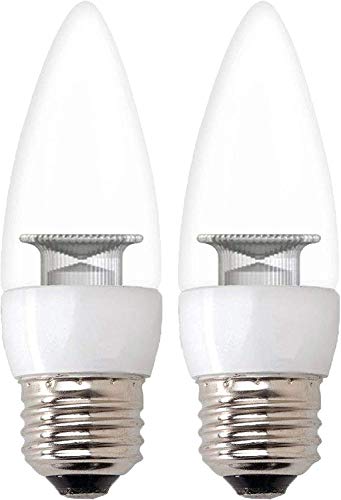 GE 33004 60W Equivalent Soft White Blunt Tip Clear Medium Base LED Light Bulb 2-Pack