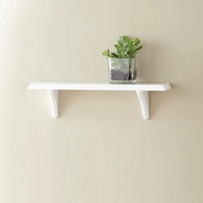 Style Selections White 18-in L x 5-in D Bracket Shelf