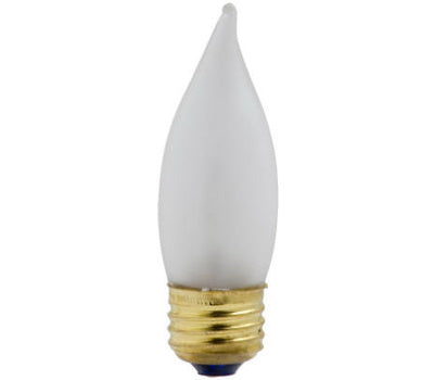 25-WATT - Frosted - WestPointe Chandelier CA11 Bent Tip 1,500 Hours Frosted Bulb
