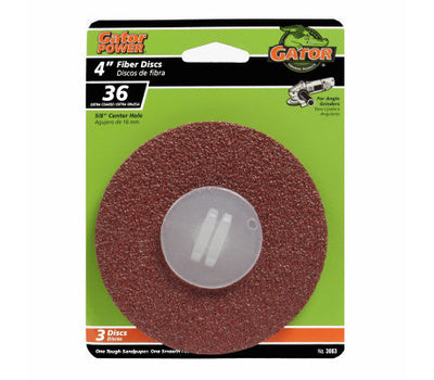 Fiber Sanding Disc 36 Grit Aluminum Oxide 3 Pack