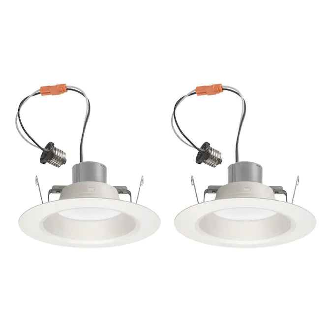 Juno White 5-in or 6-in 650-Lumen Warm White Round Dimmable LED Canless Recessed Downlight (2-Pack)