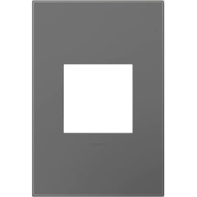 Legrand  adorne 1-Gang Specialty Screwless Square Wall Plate, Magnesium