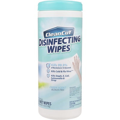 Clean Cut Disinfecting Wipes - Wipe - Fresh Scent - 1 Each - White