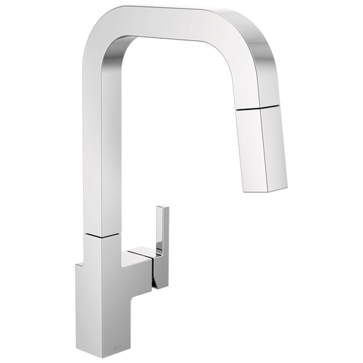 Delta Junction 1.8 GPM Single Hole Pull Down Kitchen Faucet With MagnaTite and Touch-Clean Technology Model:19825LF