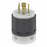 20AA Industrial Locking Plug, Black, White; NEMA Configuration: L15-20P