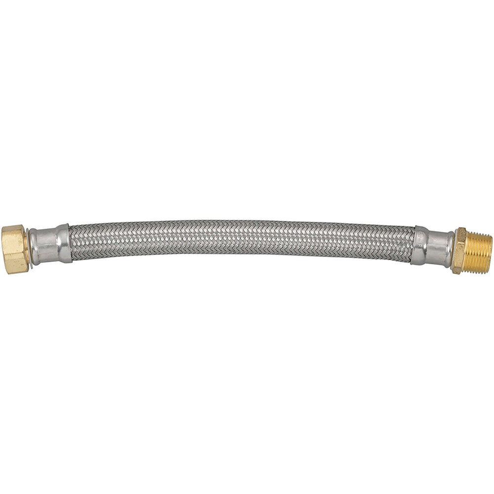 3/4 in. FIP each X 3/4 in. D MIP 18 in. Braided Stainless Steel Water Heater Supply Line
