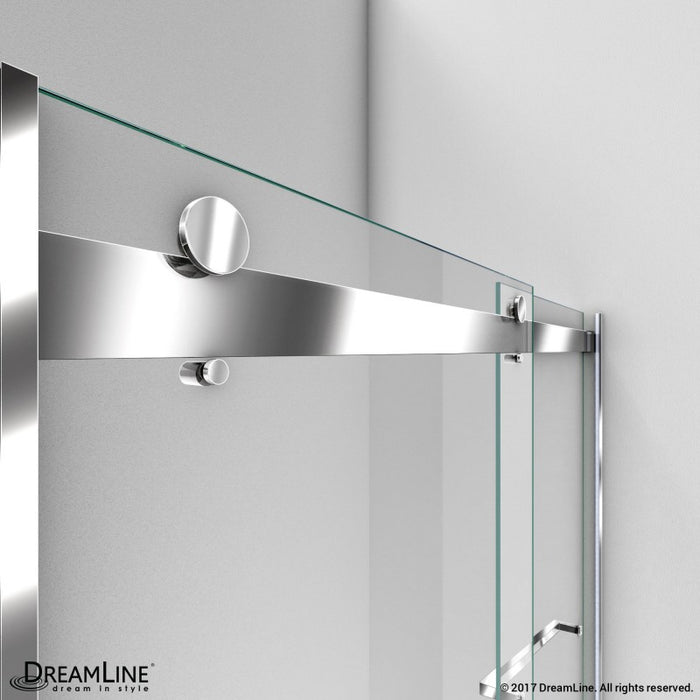 DreamLine Essence 56-60 in. W x 76 in. H Frameless Bypass Shower Door in Chrome