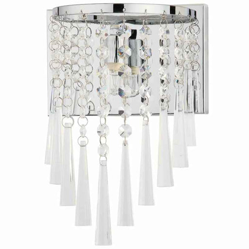 Croix 1 - Light Dimmable Chrome Flush Mounted Sconce (Single)