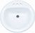 KOHLER  Brookline White Drop-In Round Traditional Bathroom Sink with Overflow Drain (19-in x 19-in)