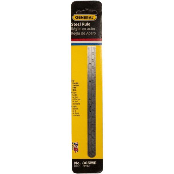 General Tools 305ME 6 x 15/32 Flex Precision Stainless Steel Rule
