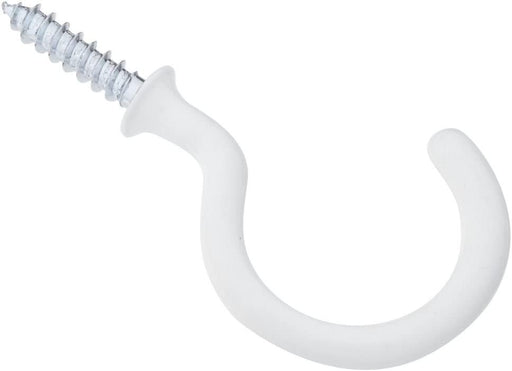 National Hardware N248-443 Cup Hooks 3/4 Inch White Vinyl Coated 5 Pack