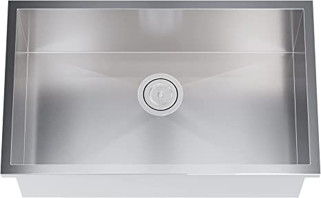 30"x18"x9" Single Undermount Sink Stainless Steel