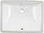 18" x 13" Inside Dimension White Rectangular Porcelain Undermount Lavatory Bathroom Sink