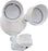 Lithonia Lighting Lithonia White 2 Head Outdoor LED Security Floodlight Motion Sensor Lighting