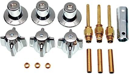 DANCO Bathtub and Shower 3-Handle Remodel/Rebuild Trim Kit for Central Brass Faucets | Knob Handle