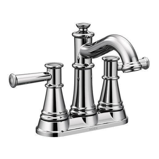Moen Belfield™ Two Handle Centerset Bathroom Sink Faucet with Metal Pop-Up Drain Assembly