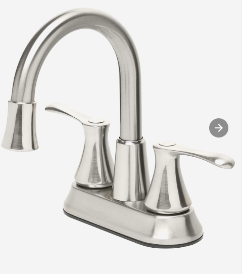 Homewerks Worldwide LED Aerator Brushed Nickel 2-handle 4-in Centerset WaterSense Bathroom Sink Faucet with Drain