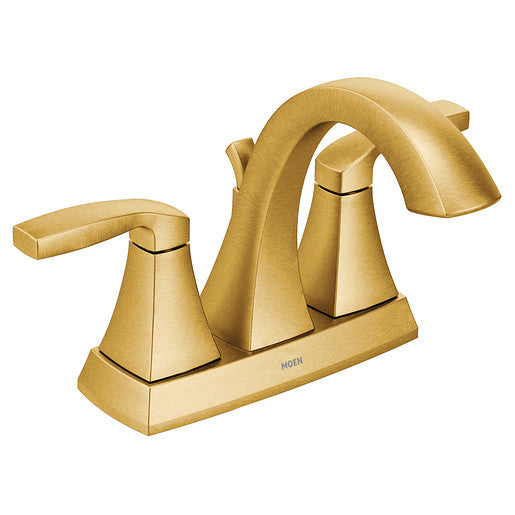 Moen Voss™ Two Handle Centerset Bathroom Sink Faucet in Brushed Gold