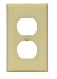 Eaton Wiring Devices 1 Gang Nylon Duplex Receptacle Plate Ivory
