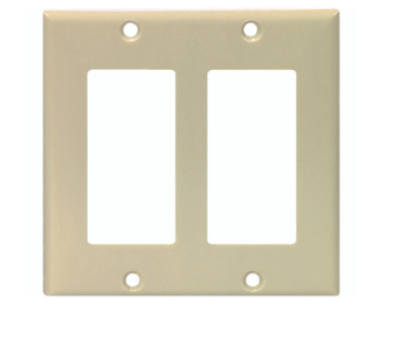 Eaton Wiring Devices 2152V-BOX Decorator 2 Gang Wallplate Ivory