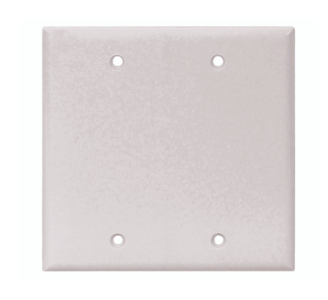 Eaton Wiring Devices  2 Gang Standard Blank Wall Plate White