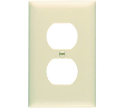 Pass & Seymour Ivory 1 Gang 1 Duplex Outlet Opening Nylon Wall Plate