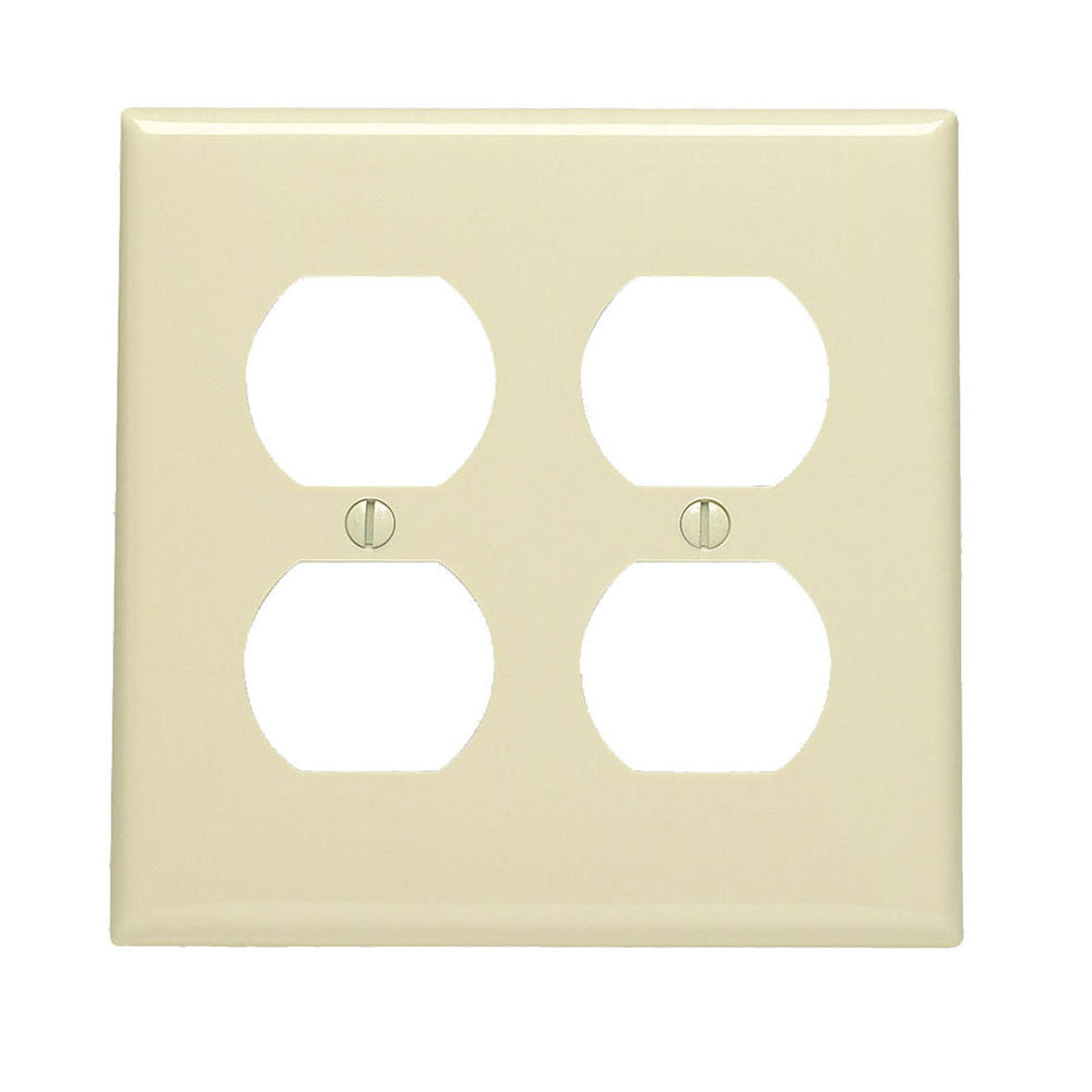 LEVITON WALLPLATE 2 4.5IN H X 4.562IN W IVORY