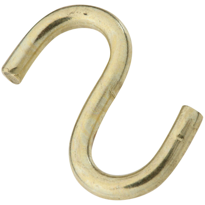 National Hardware Gold Solid Brass 3/4 in. L Open S-Hook 5 lb 3 pk