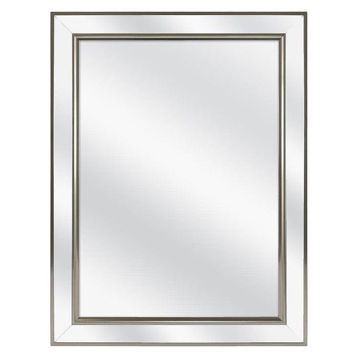 Home Decorators Collection 20.12 in. W x 26.06 in. H Fog Free Silver Framed Recessed/Surface Mount Bathroom Medicine Cabinet with Mirror