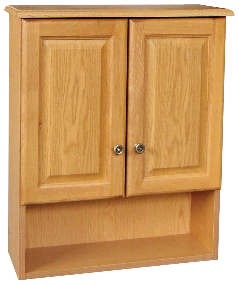 Design House 531962 Claremont 2-Door Wall Cabinet 21", Honey Oak