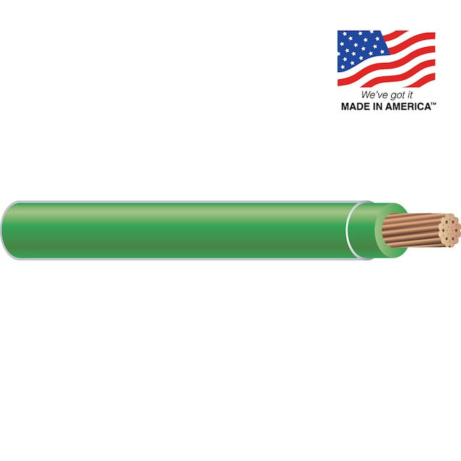 Southwire  SIMpull 250-ft 6-AWG Stranded Green Copper THHN Wire By-the-foot