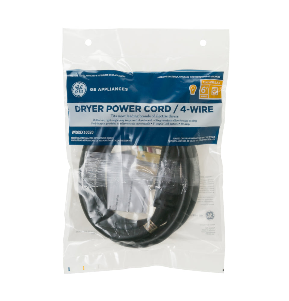 GE - 6' 30AMP 4 WIRE DRYER CORD