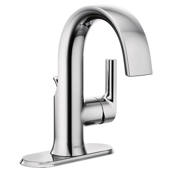 Moen Doux™ Single Handle Monoblock Bathroom Sink Faucet in Polished Chrome