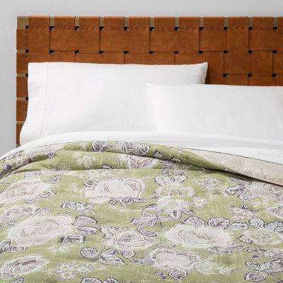Opalhouse - Full/Queen Printed Quilt Sage Floral
