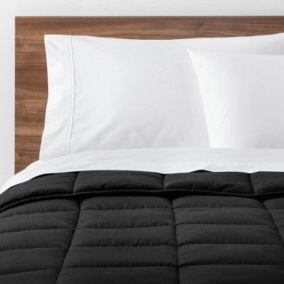 Black Solid Down Alternative Comforter (Twin XL) - Made By Design™
